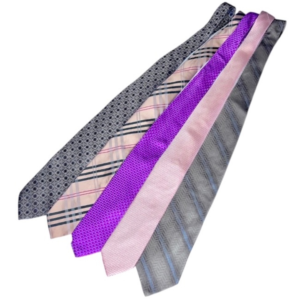 Luxury 5pc Multi Brand Mens Tie Lot Bundle Excellent Condition! - Picture 2 of 8